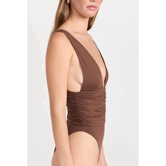 NWOT Riot Swim Echo One Piece Swimsuit in Chocolate Brown - Picture 3 of 11